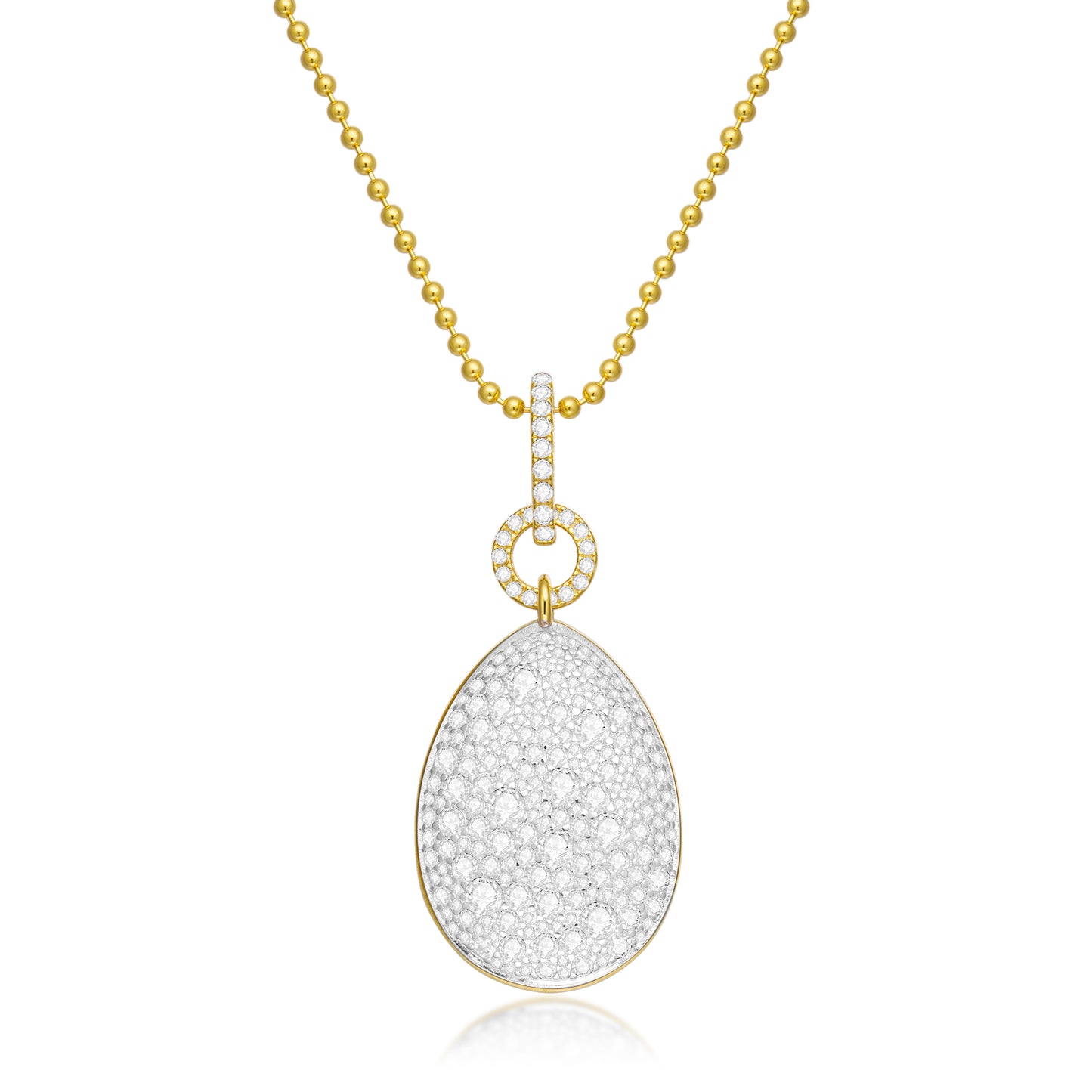 LUEUR Snow Pavé Reversible Pendant