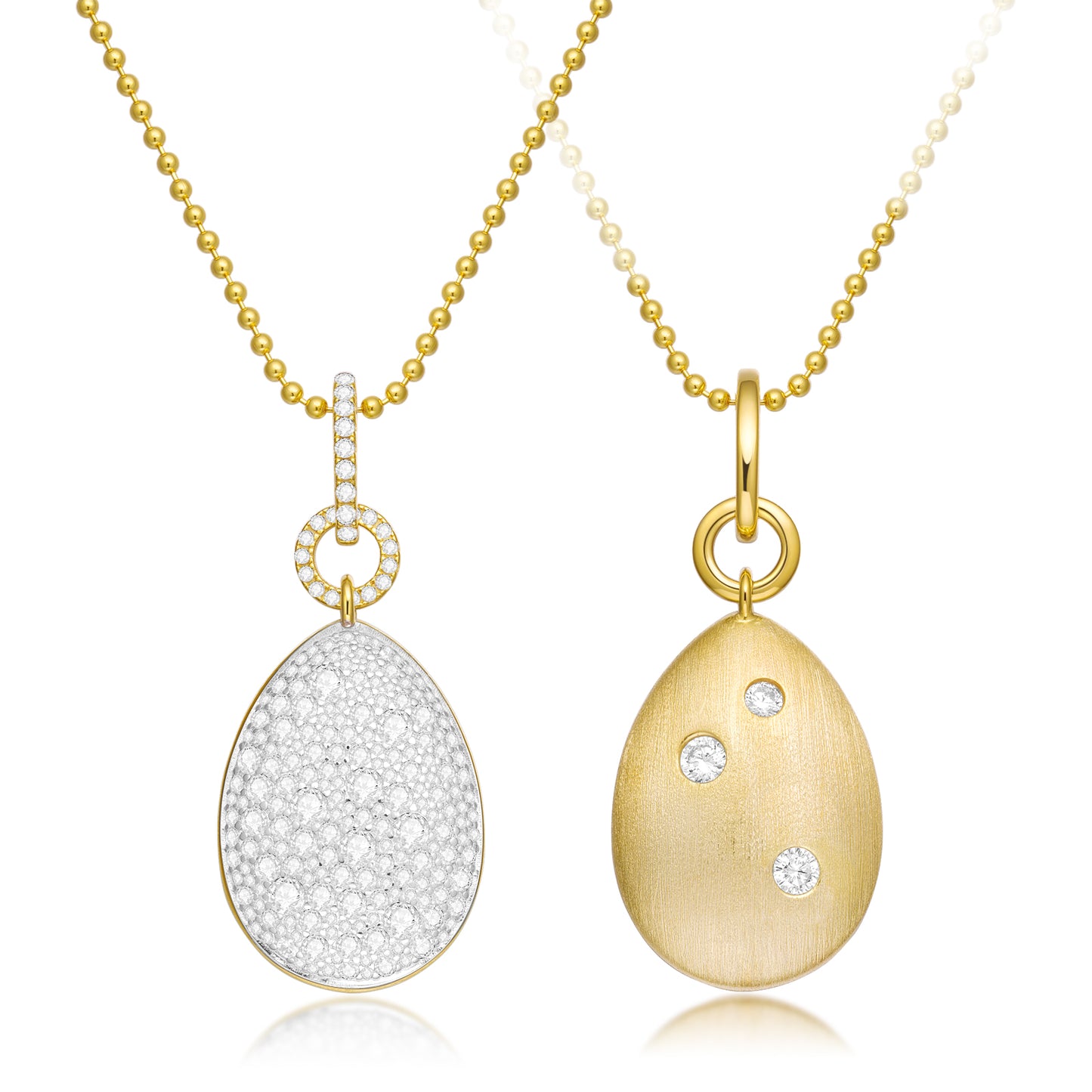 LUEUR Snow Pavé Reversible Pendant