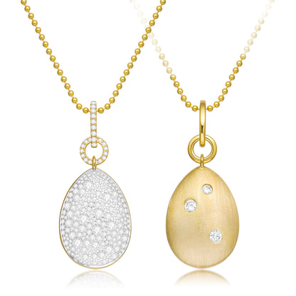 LUEUR Snow Pavé Reversible Pendant