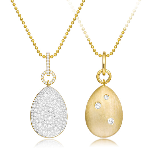 LUEUR Snow Pavé Reversible Pendant