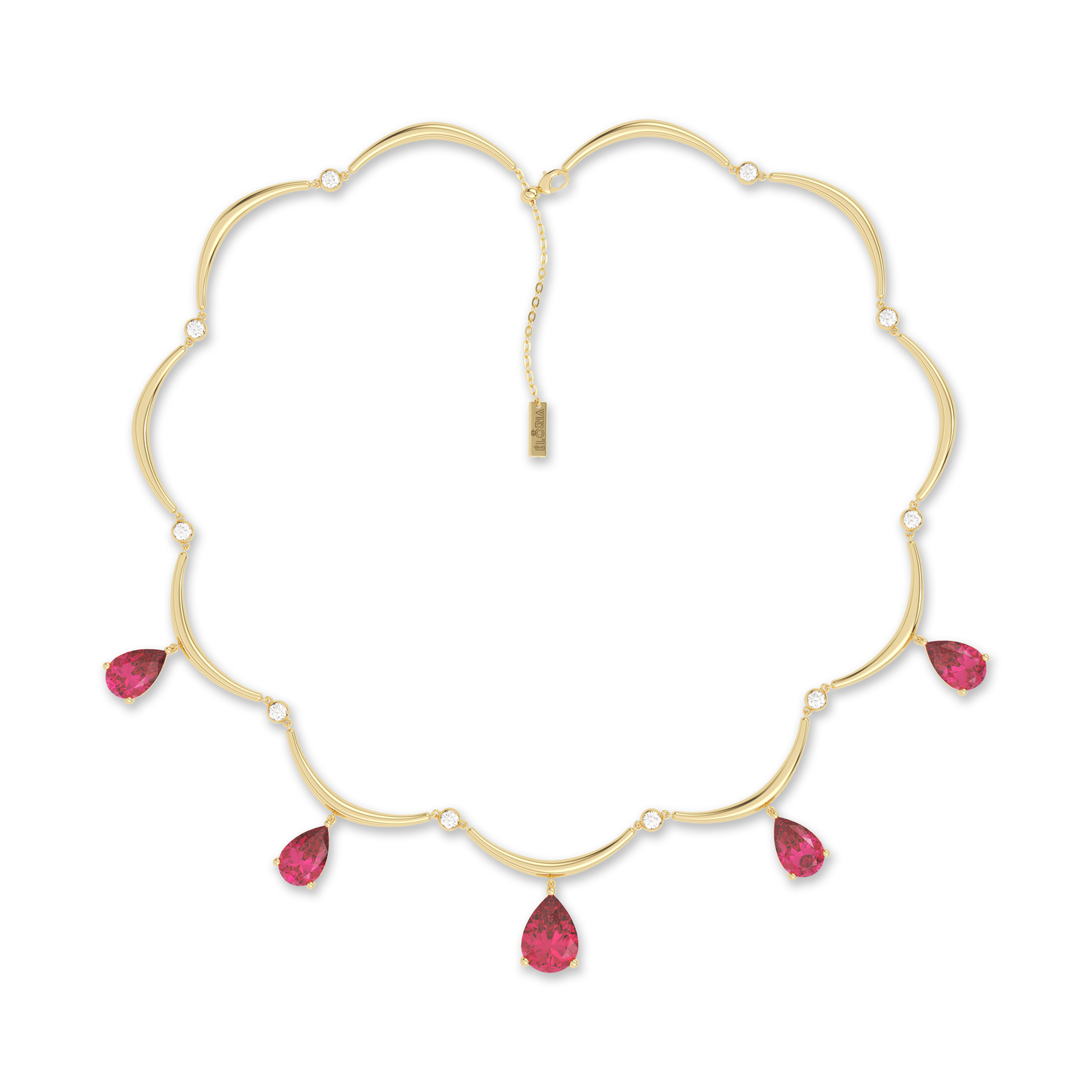 Courbette Multiple Drops Adjustable Necklace