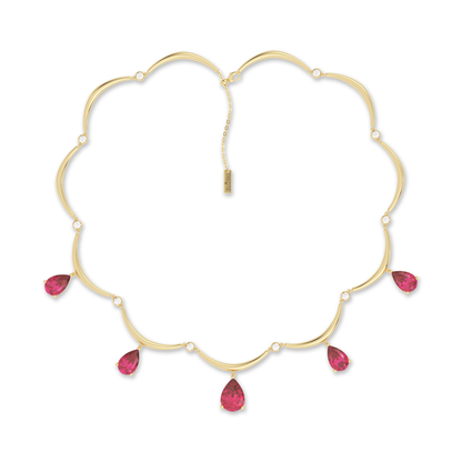 Courbette Multiple Drops Adjustable Necklace