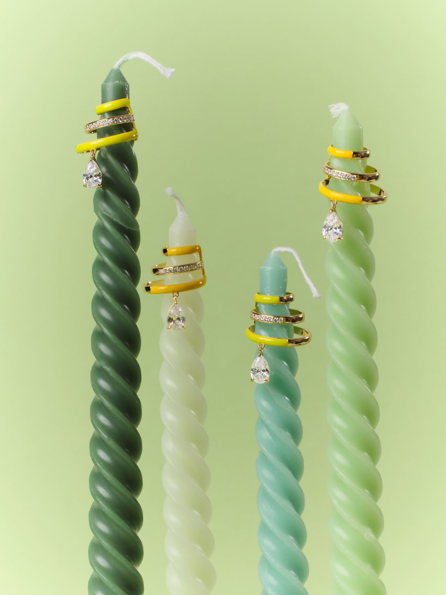 FANTASIA Colorful Drop Earcuff Triple-layer