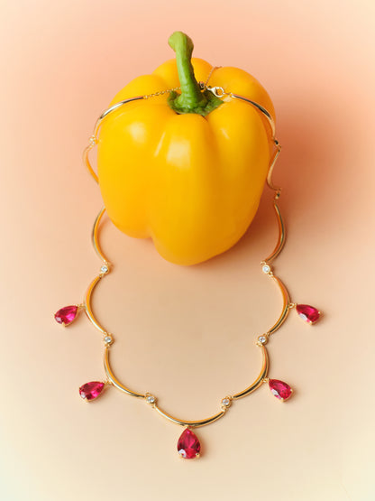 Courbette Multiple Drops Adjustable Necklace