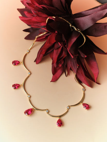 Courbette Multiple Drops Adjustable Necklace