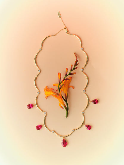 Courbette Multiple Drops Adjustable Necklace