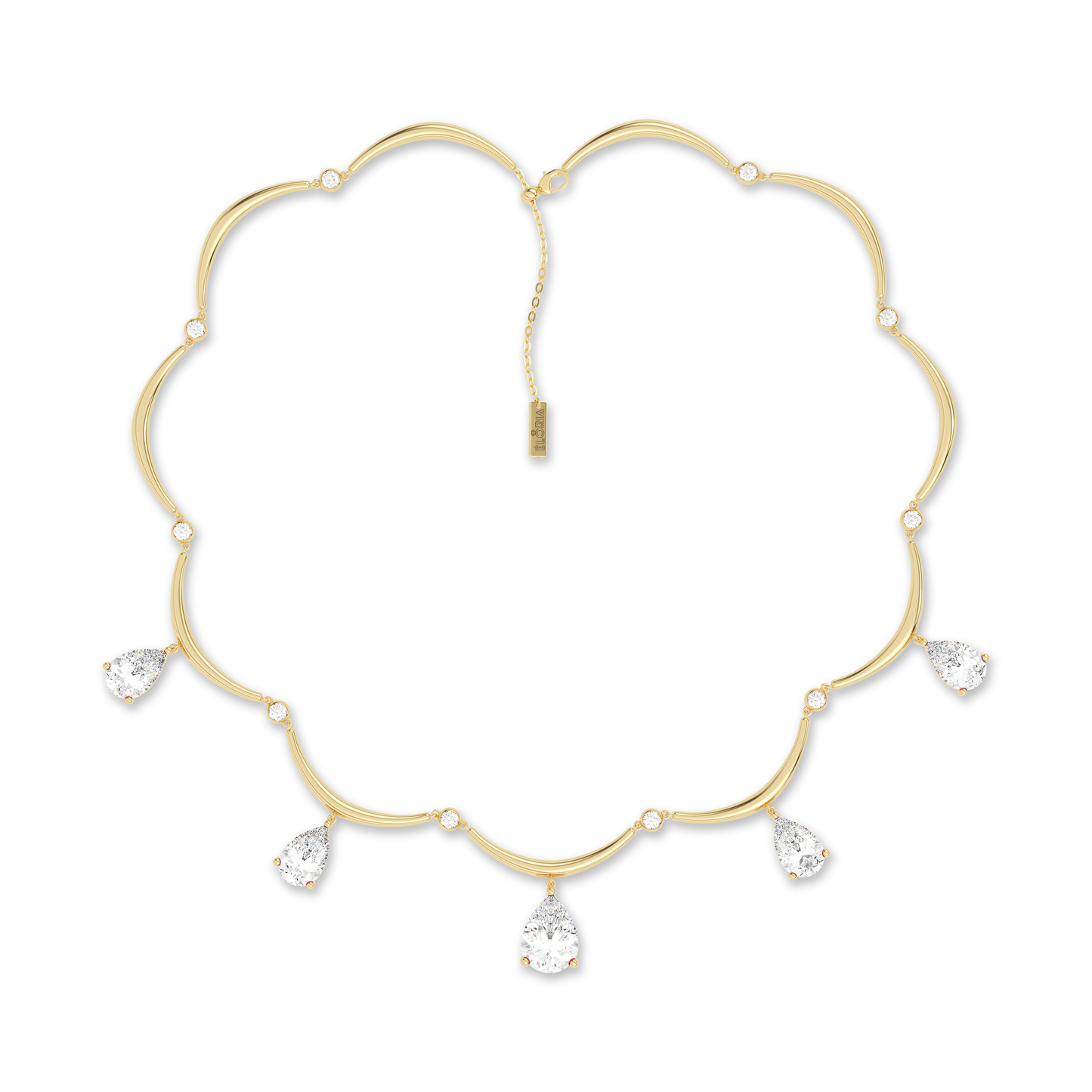 Courbette Multiple Drops Adjustable Necklace