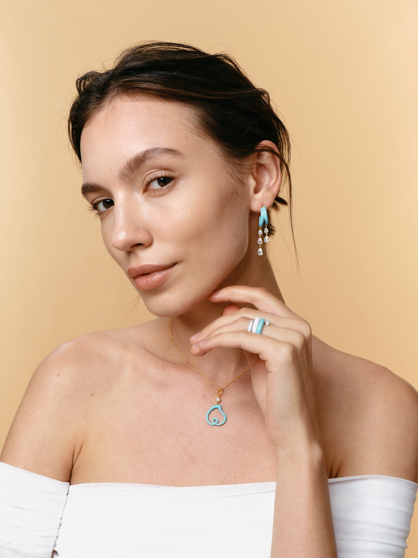 FANTASIA Multiple Drops Colorful Earring