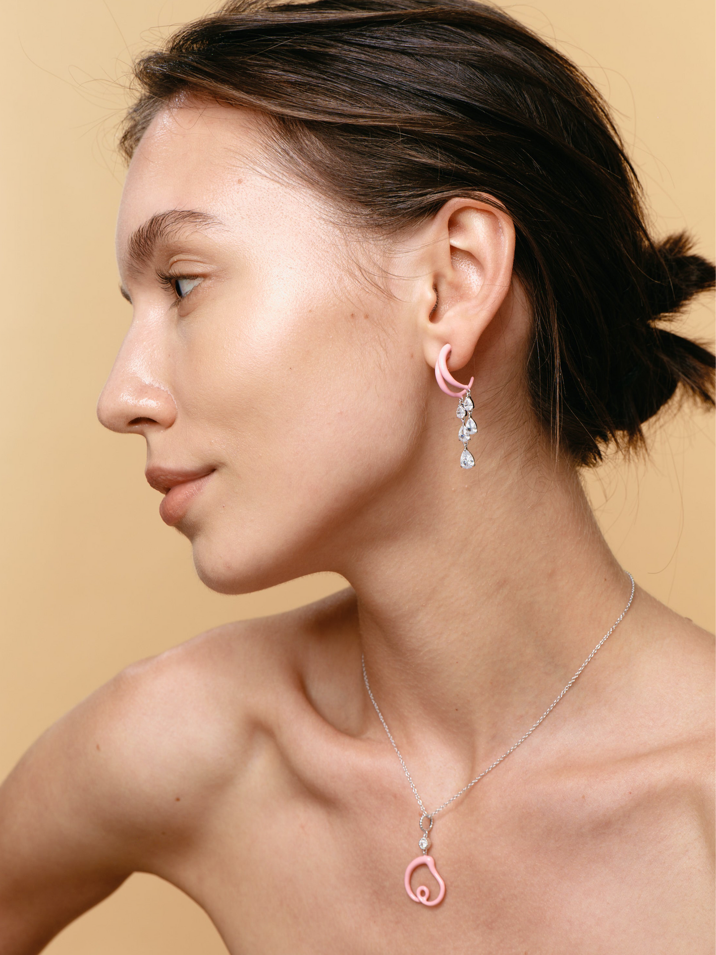 Boucles d'oreilles multi-gouttes colorées