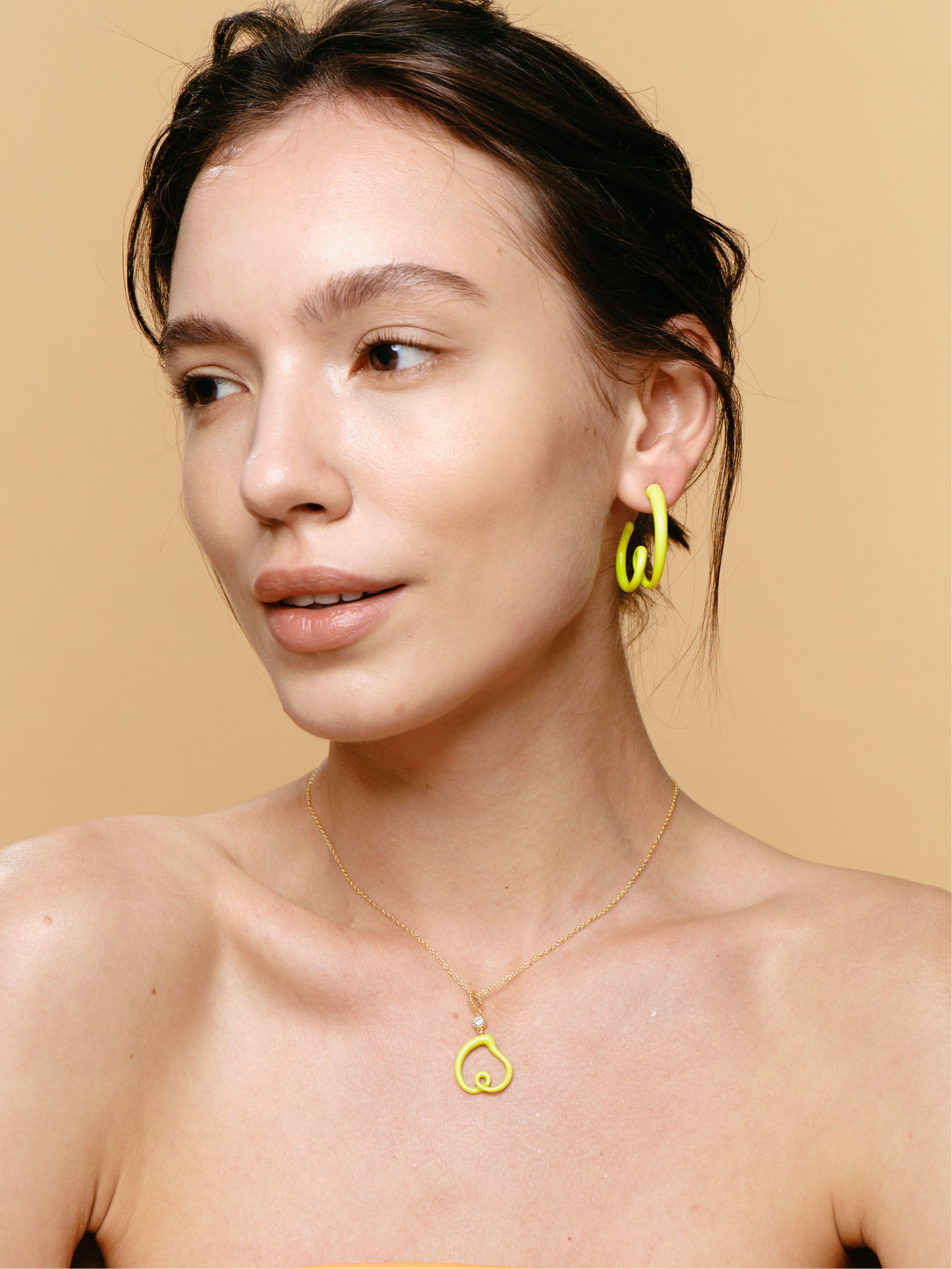 FANTASIA heart Colorful earring