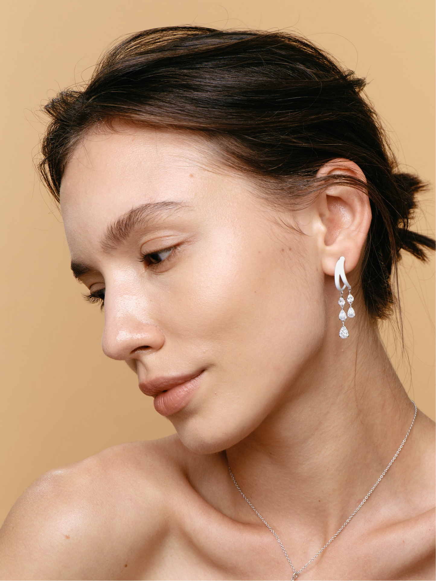 Boucles d'oreilles multi-gouttes colorées
