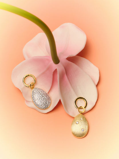 LUEUR - Snow Pavé Reversible Earrings