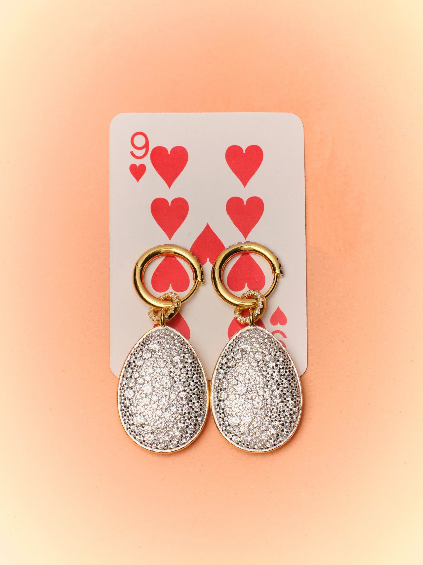 LUEUR - Snow Pavé Reversible Earrings