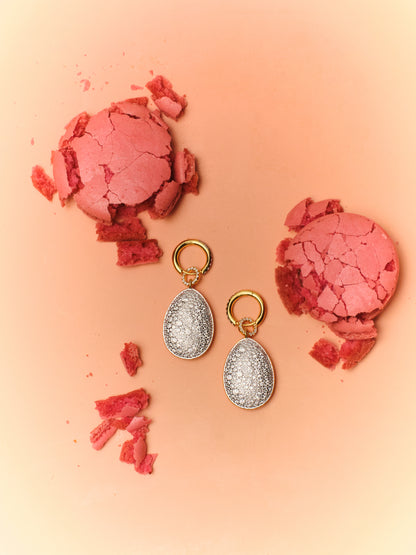 LUEUR - Snow Pavé Reversible Earrings