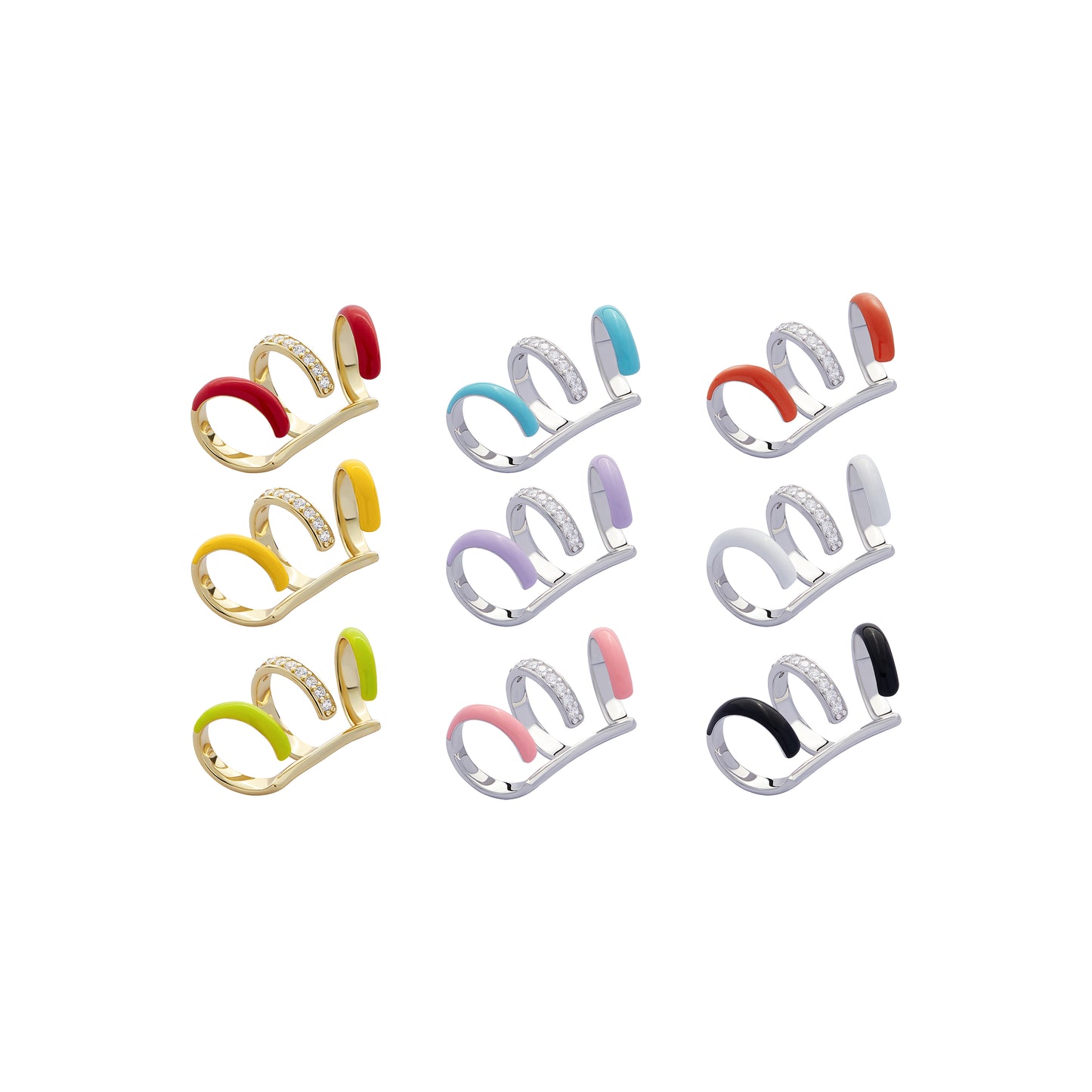 FANTASIA Colorful Earcuff Triple-layer