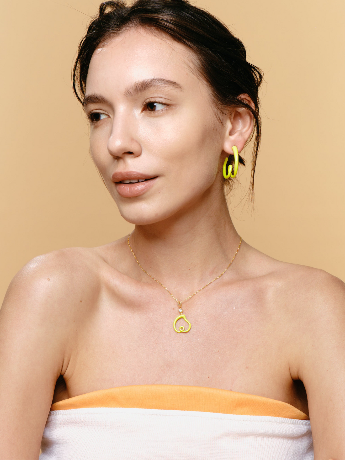 FANTASIA heart Colorful earring