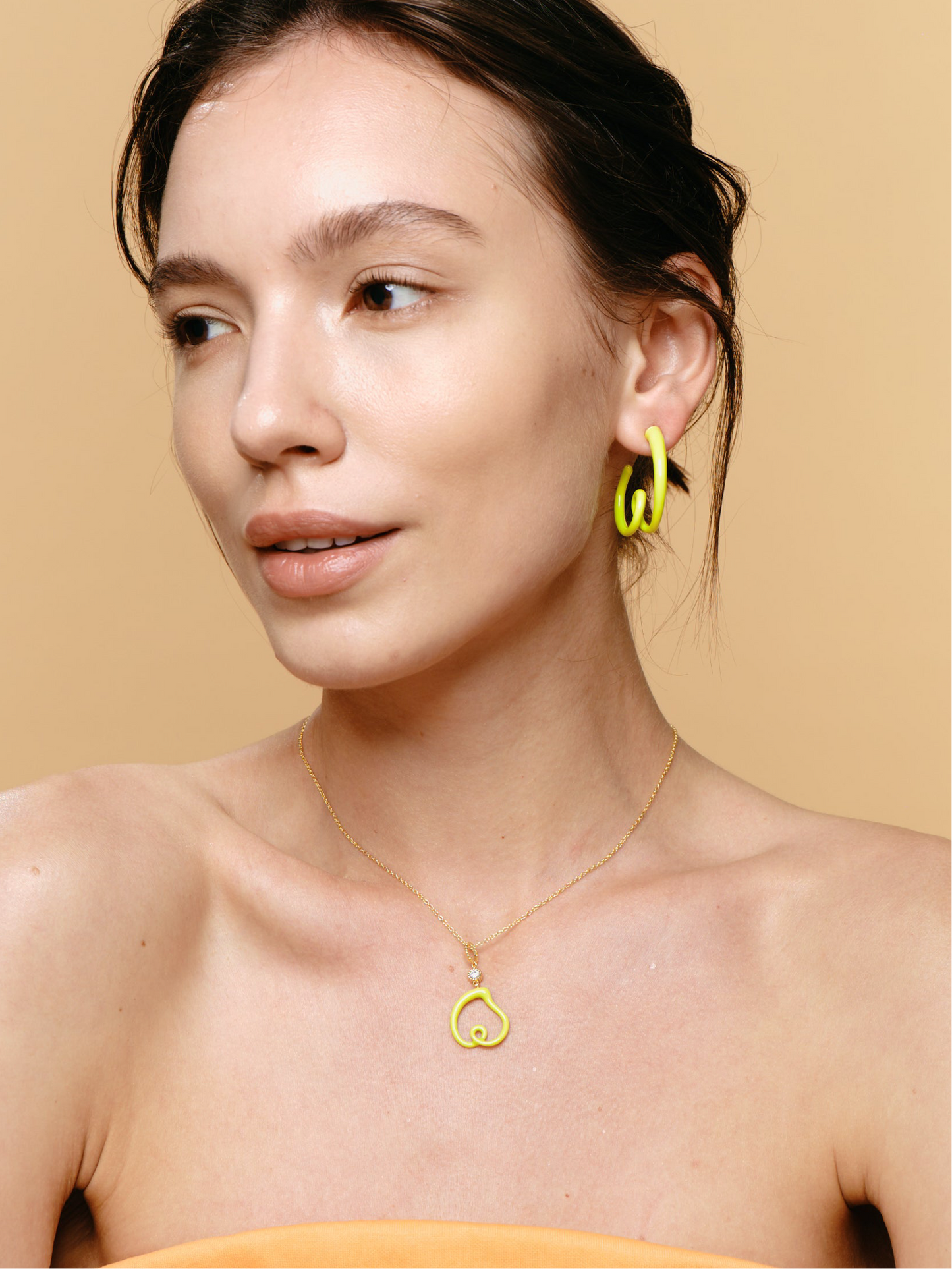 FANTASIA heart Colorful earring