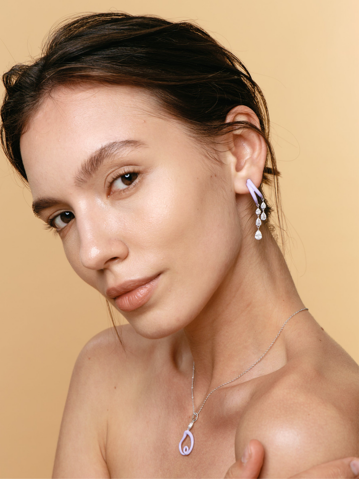 Boucles d'oreilles multi-gouttes colorées