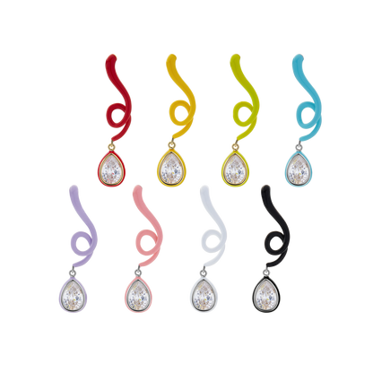 Boucles d'oreilles ligne élancée colorée