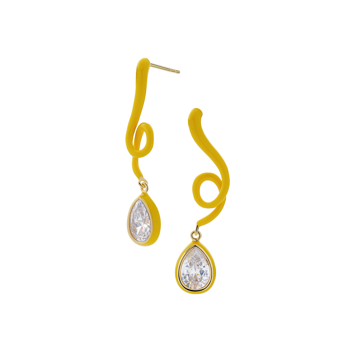 Boucles d'oreilles ligne élancée colorée