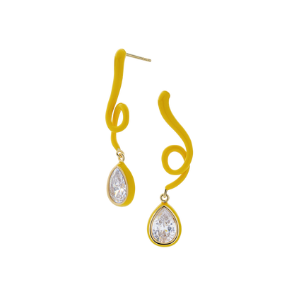 Boucles d'oreilles ligne élancée colorée