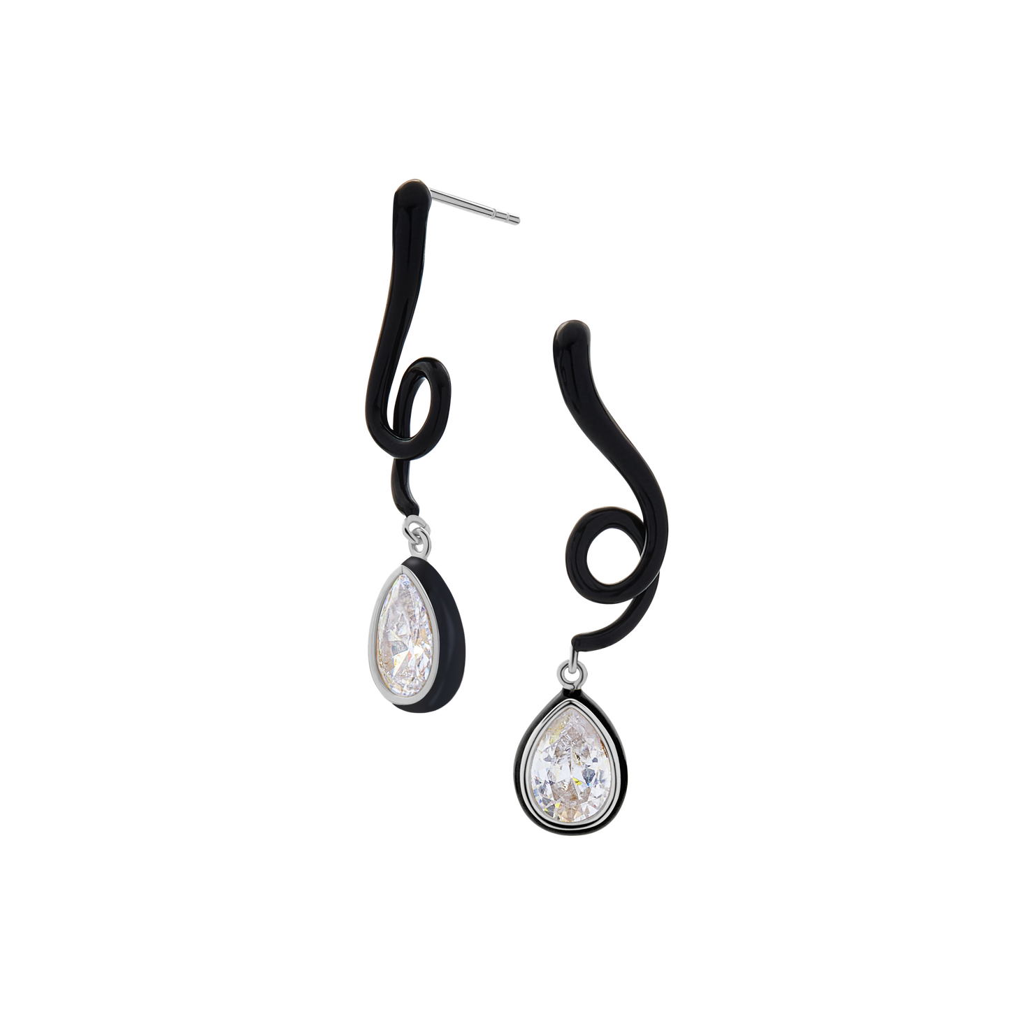Boucles d'oreilles ligne élancée colorée