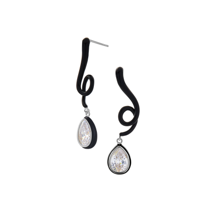Boucles d'oreilles ligne élancée colorée