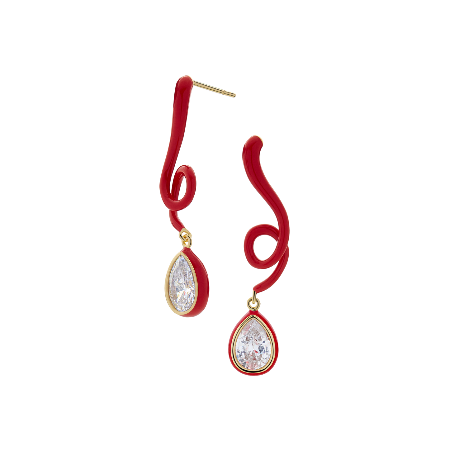 Boucles d'oreilles ligne élancée colorée