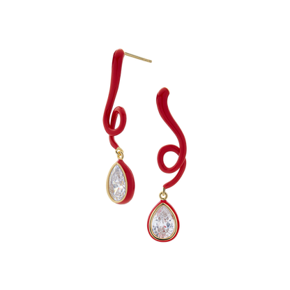 Boucles d'oreilles ligne élancée colorée