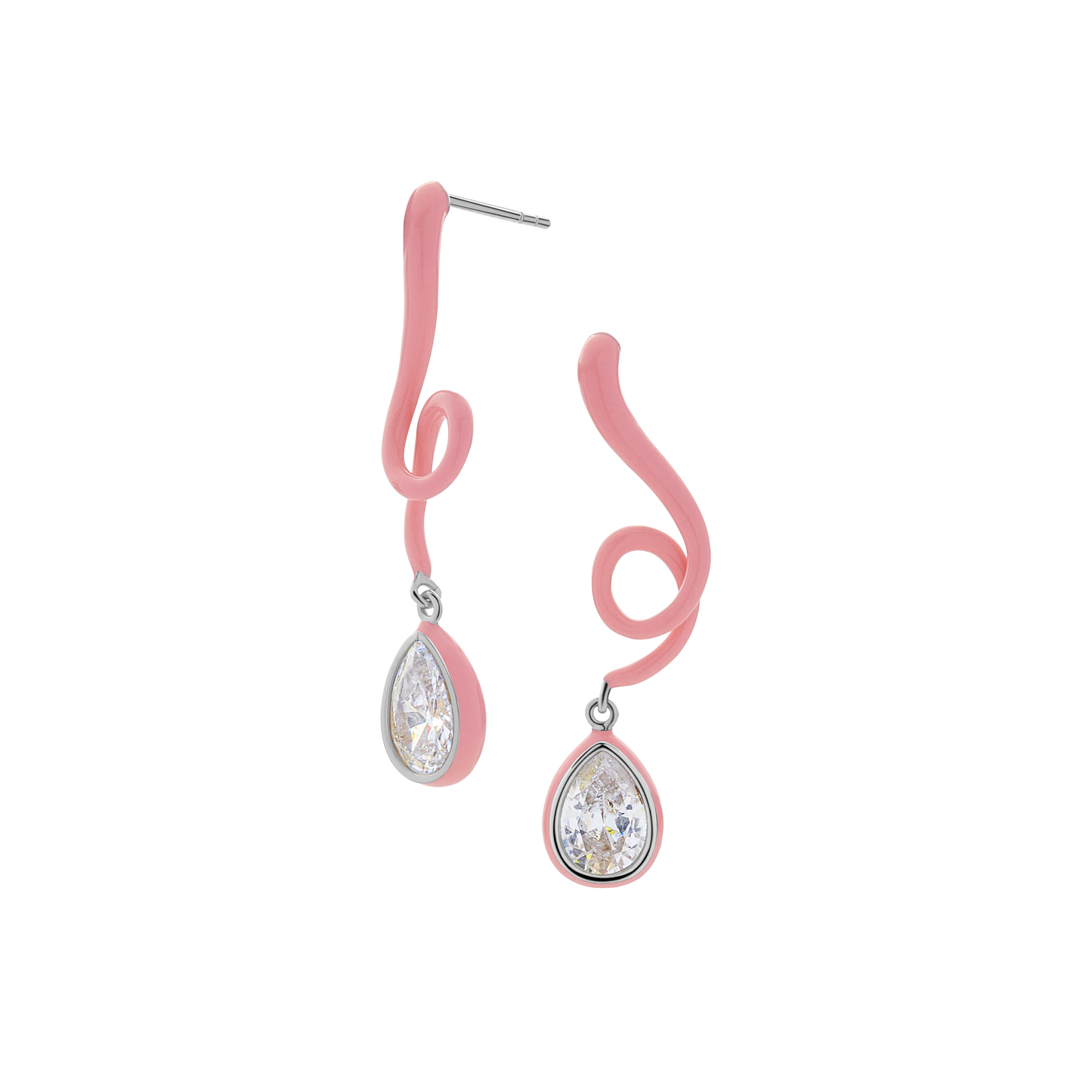 Boucles d'oreilles ligne élancée colorée