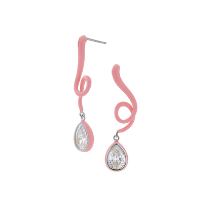 Boucles d'oreilles ligne élancée colorée
