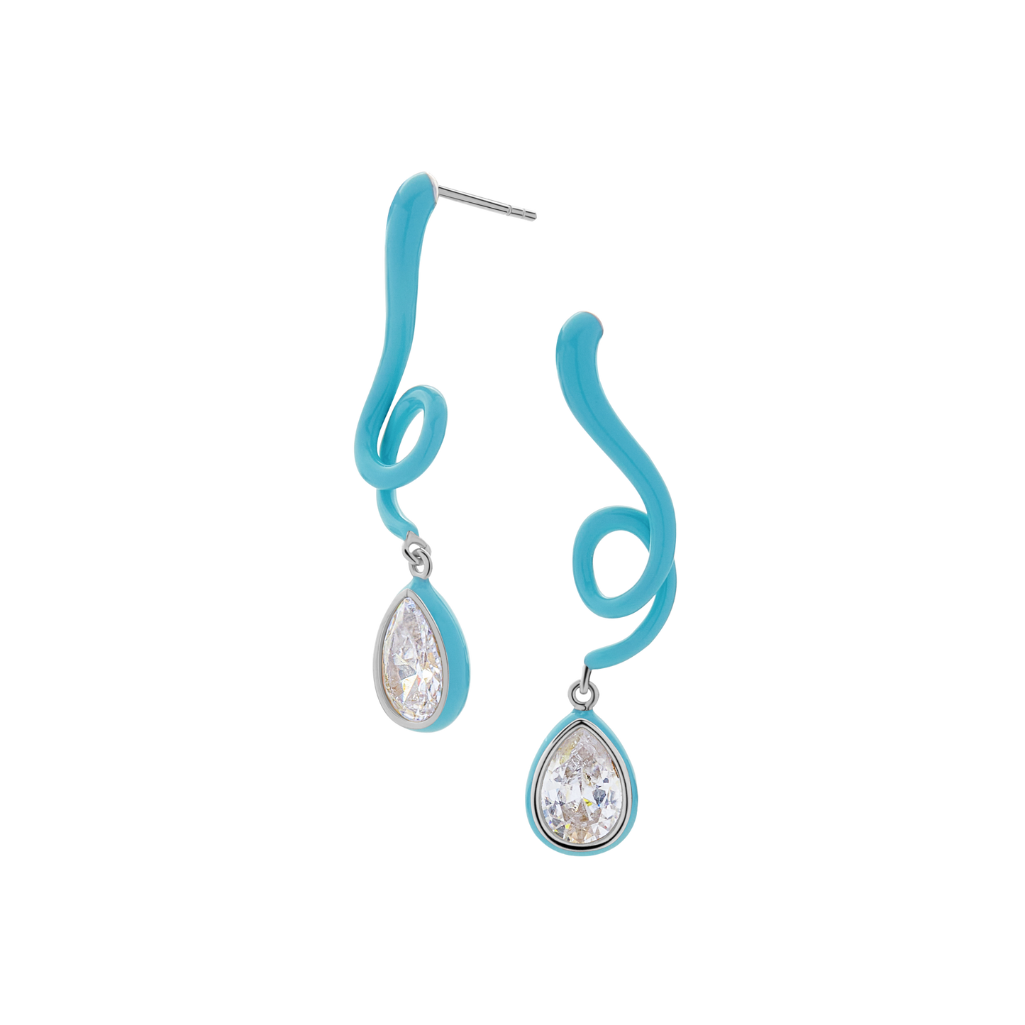 Boucles d'oreilles ligne élancée colorée