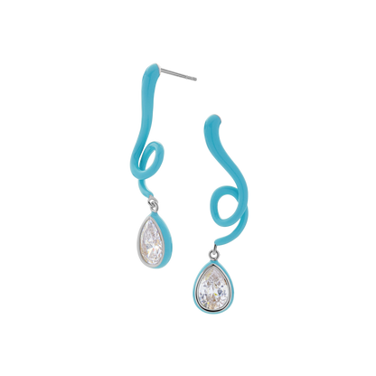 Boucles d'oreilles ligne élancée colorée