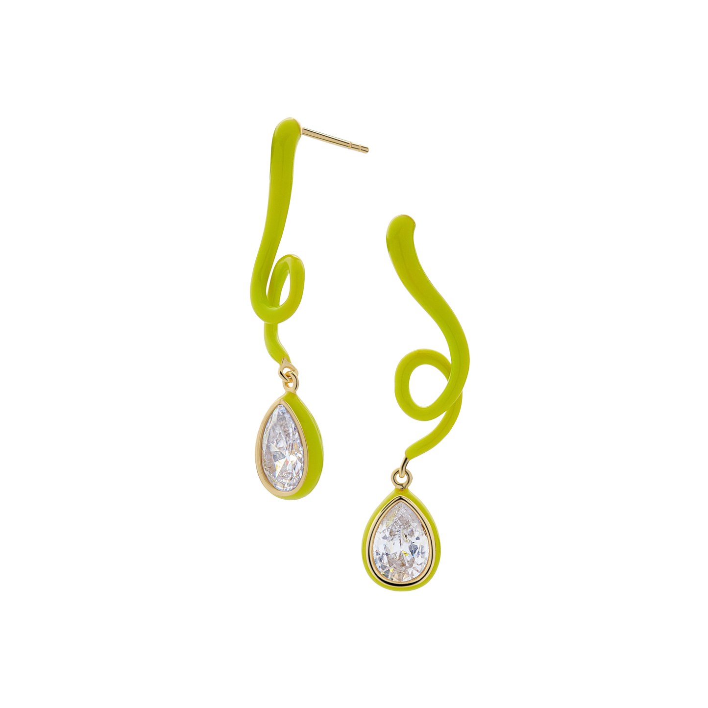 Boucles d'oreilles ligne élancée colorée