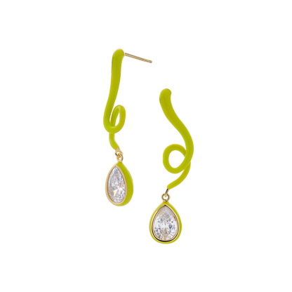 Boucles d'oreilles ligne élancée colorée