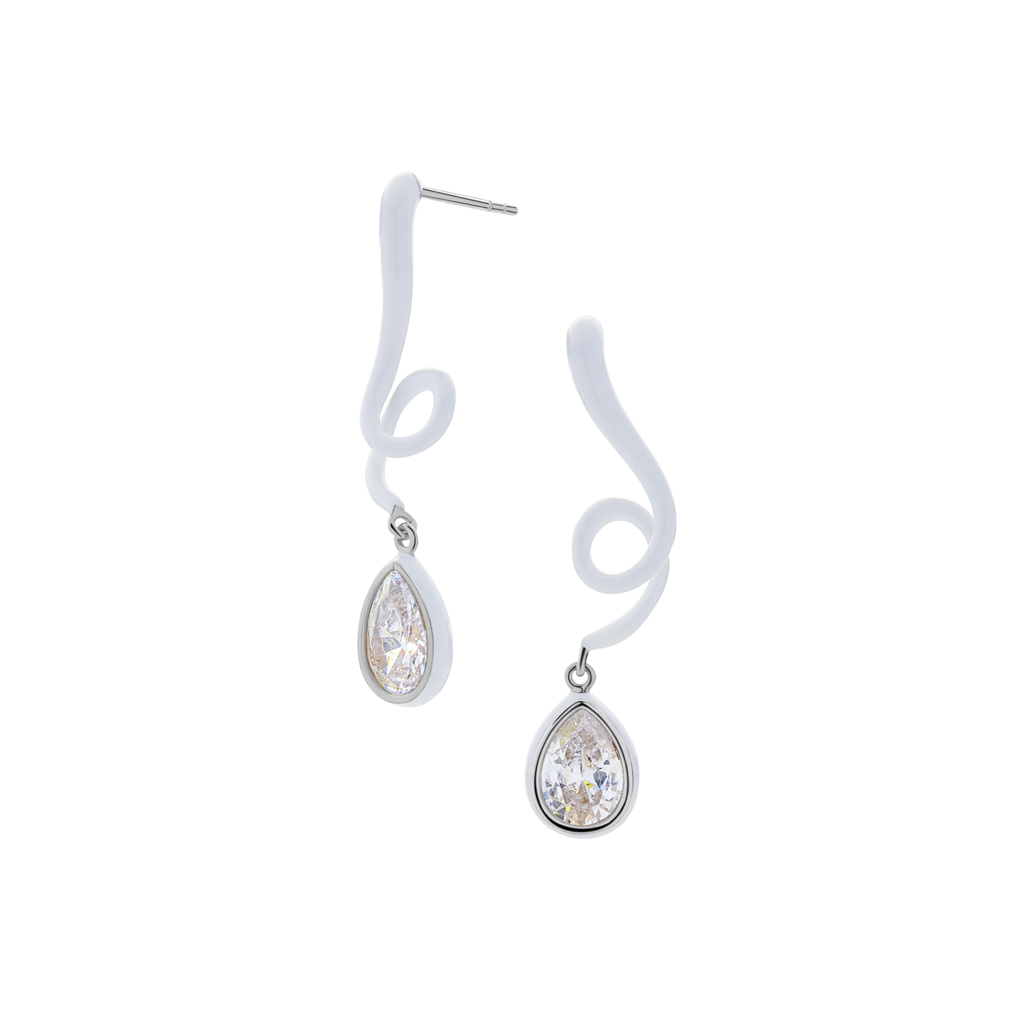 Boucles d'oreilles ligne élancée colorée