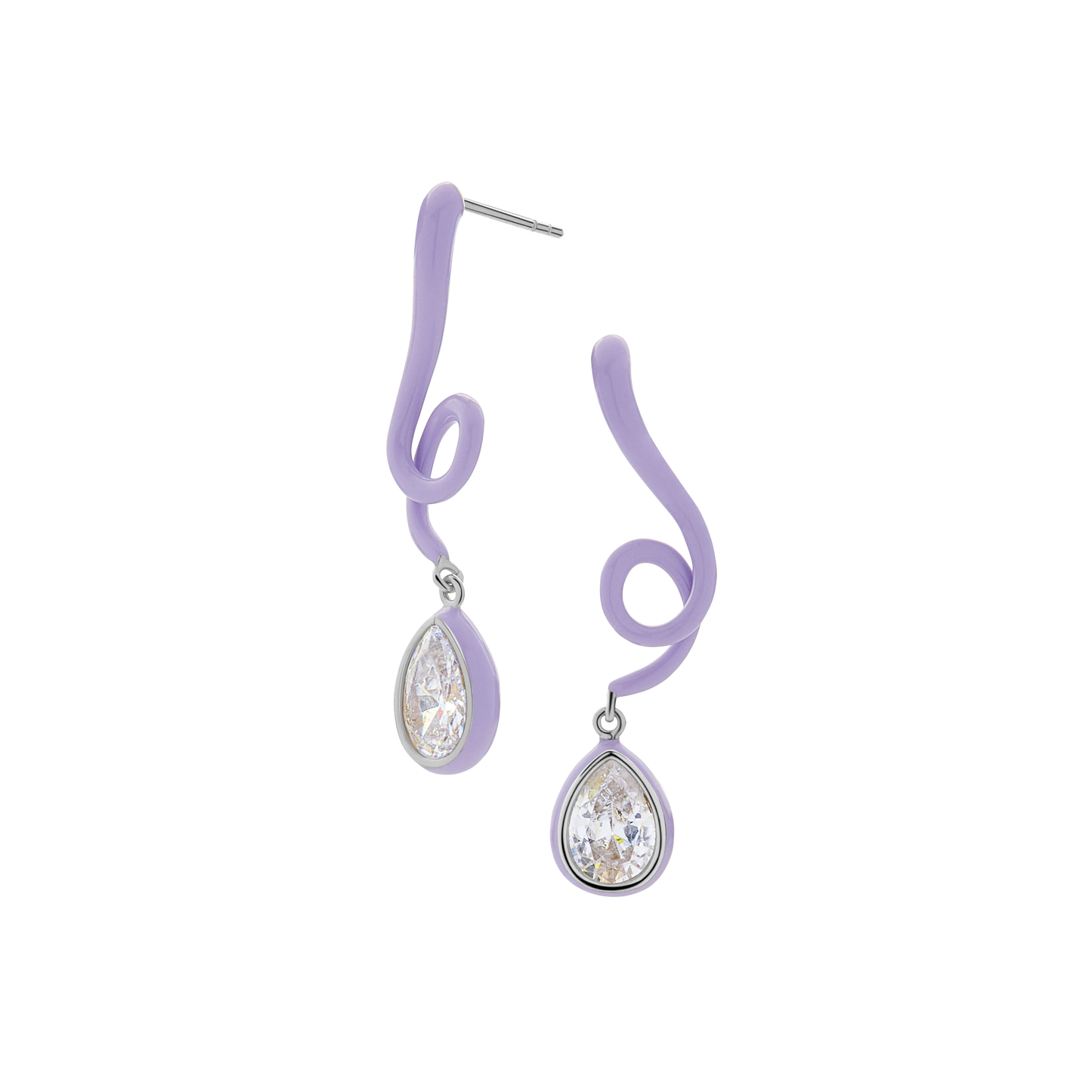 Boucles d'oreilles ligne élancée colorée