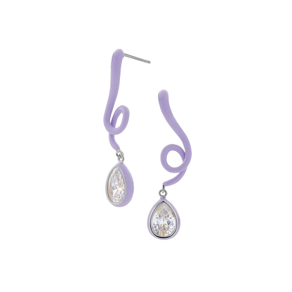 Boucles d'oreilles ligne élancée colorée