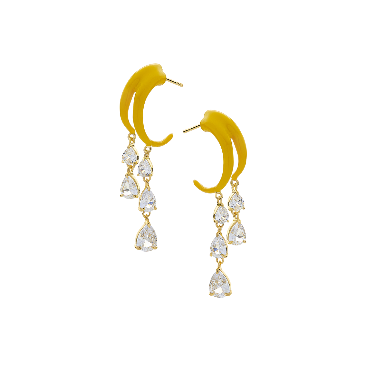 Boucles d'oreilles multi-gouttes colorées