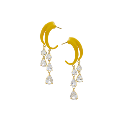 Boucles d'oreilles multi-gouttes colorées