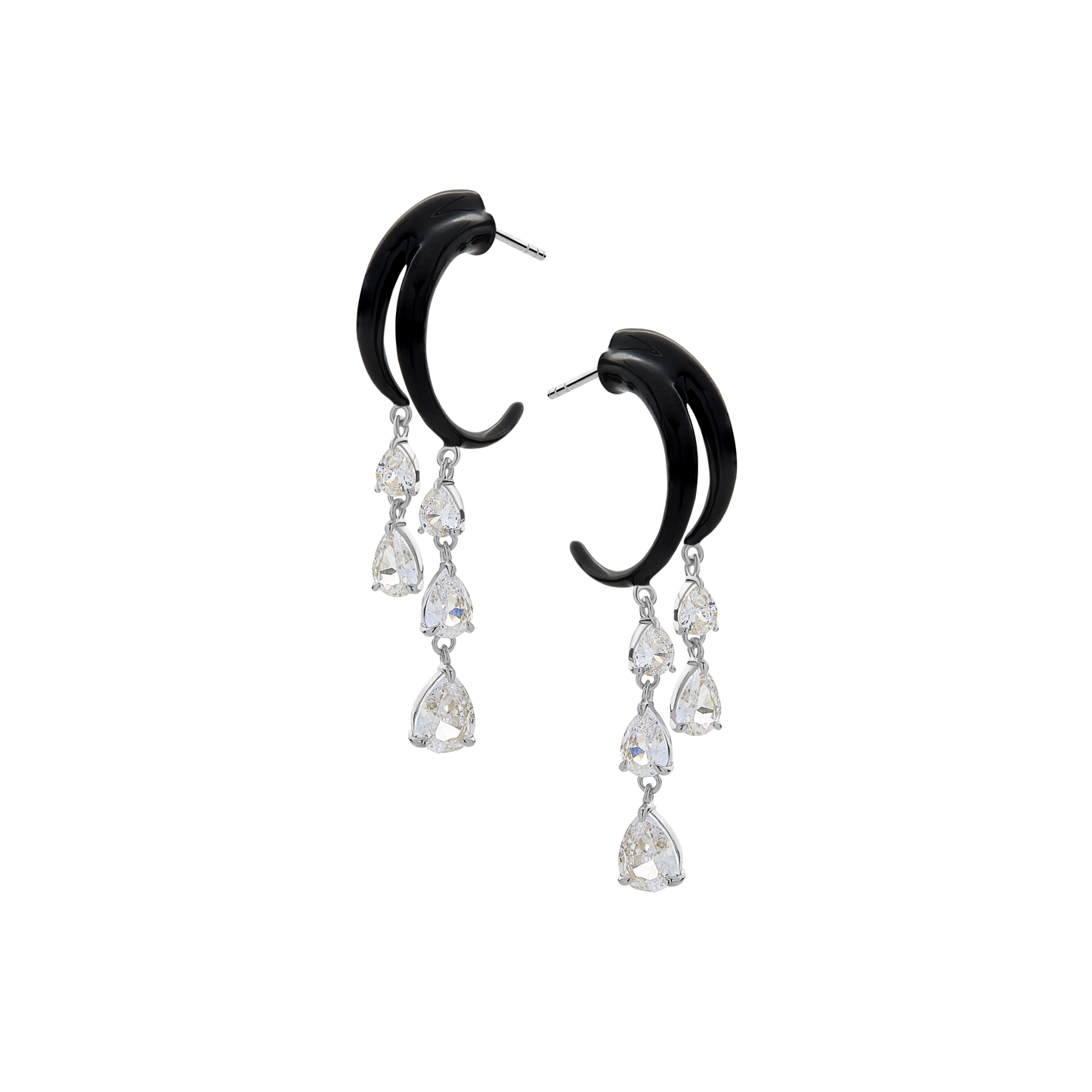 Boucles d'oreilles multi-gouttes colorées