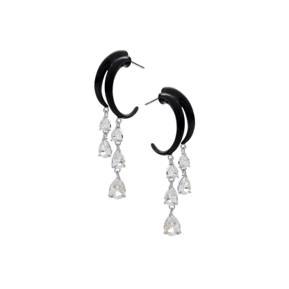Boucles d'oreilles multi-gouttes colorées