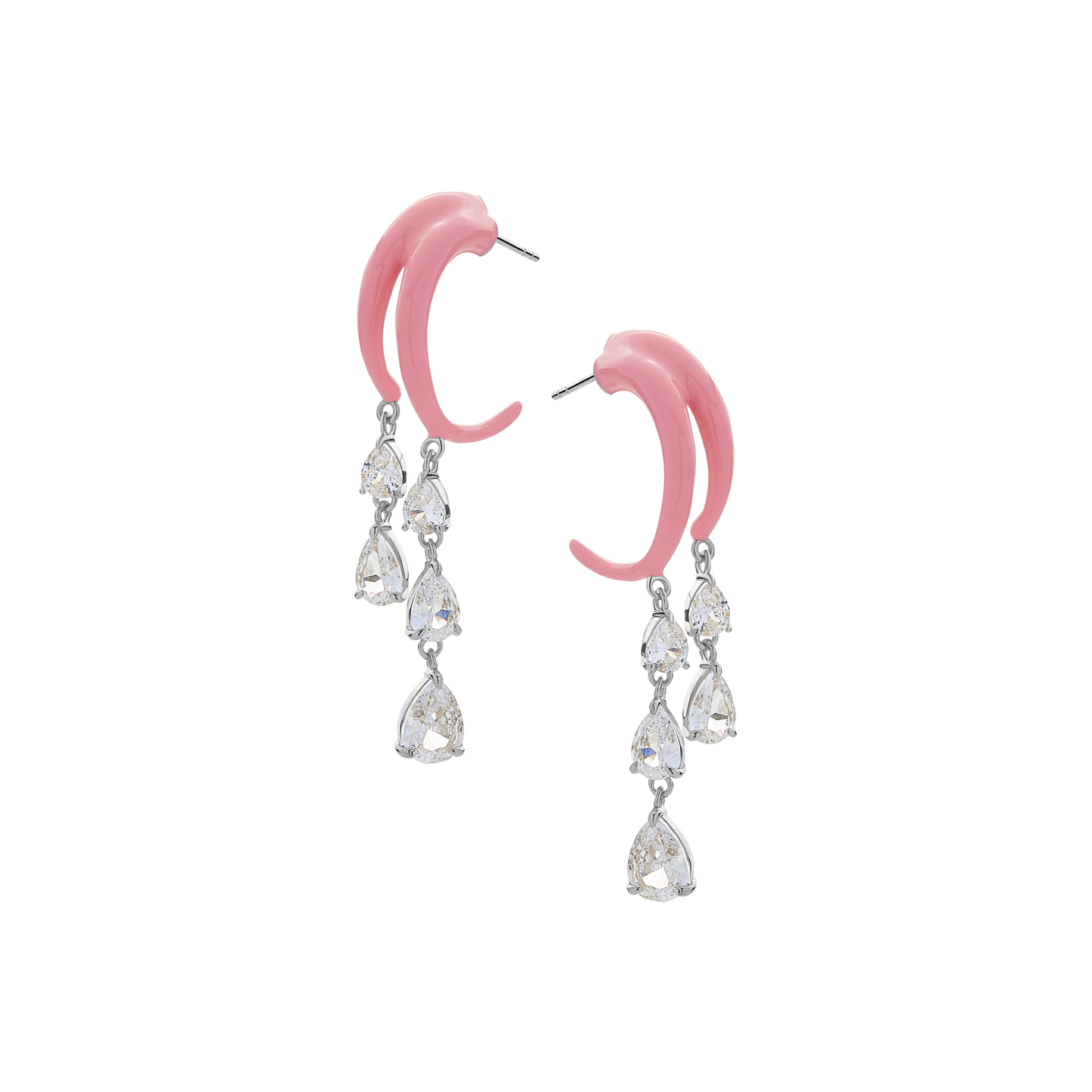 Boucles d'oreilles multi-gouttes colorées