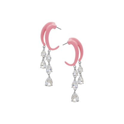 Boucles d'oreilles multi-gouttes colorées