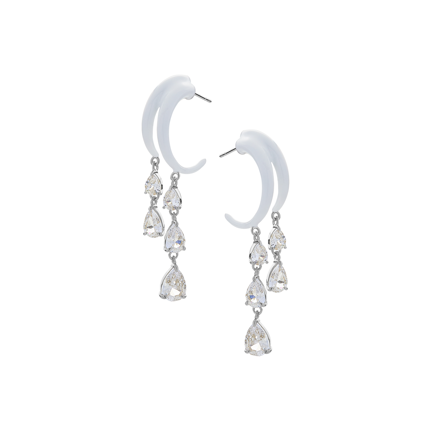 Boucles d'oreilles multi-gouttes colorées