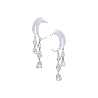 Boucles d'oreilles multi-gouttes colorées
