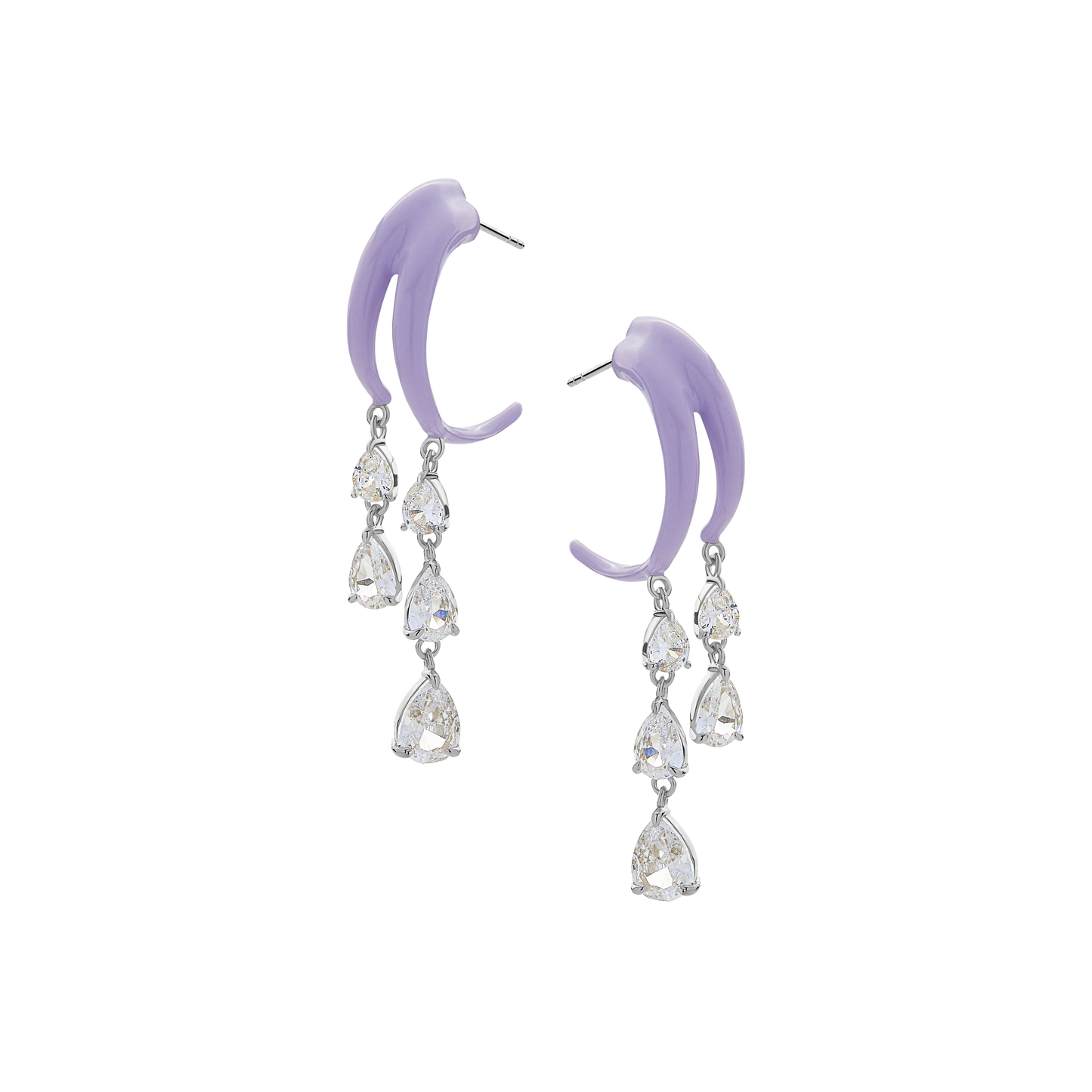 Boucles d'oreilles multi-gouttes colorées