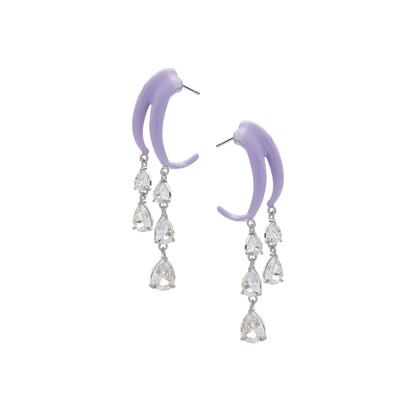 Boucles d'oreilles multi-gouttes colorées
