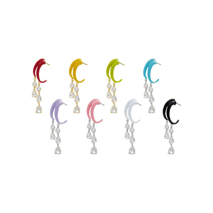 FANTASIA Multiple Drops Colorful Earring
