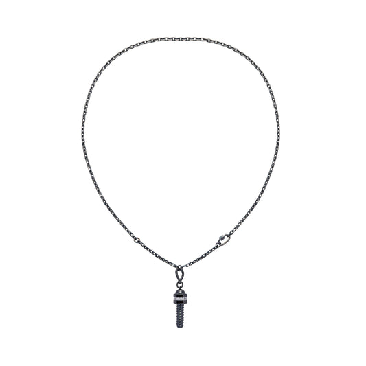 Forge Screw Pendant Black Gold Finish